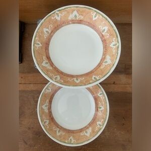 Set of 2 Pier One Moroccan Antiqued Gold Soup Bowls 8”